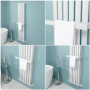 White Designer Wall-Mounted Towel Holder for Steel & Electric Radiators - 420mm