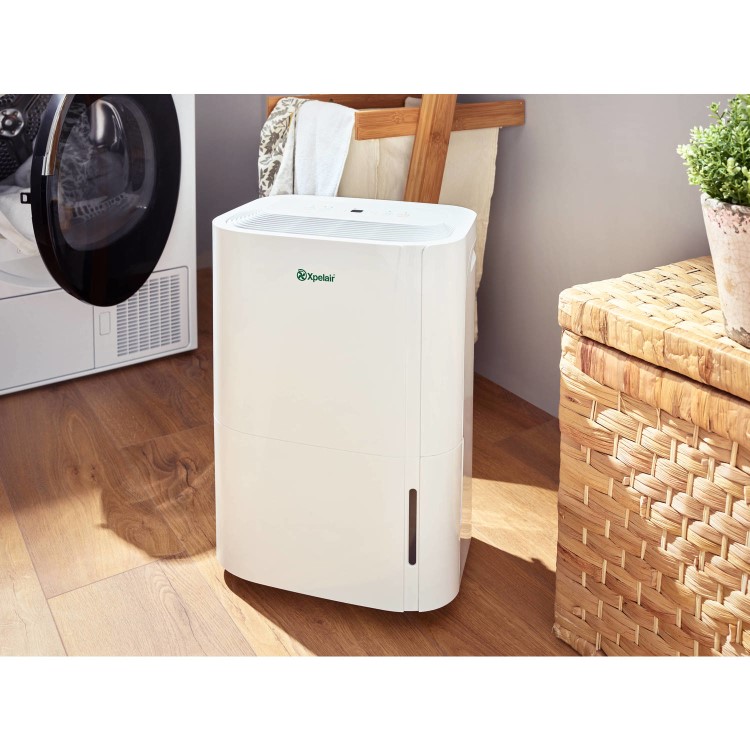 Xpelair - Slim 16L dehumidifier with electronic humidistat and timer for up to 4 bed homes with 1 year warranty