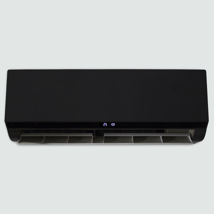 18000 BTU Black Hitachi Powered Smart Wall Mounted Split Inverter Air Conditioner with a Heat Pump 