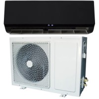 18000 BTU Black Hitachi Powered Smart Wall Mounted Split Inverter Air Conditioner with a Heat Pump 