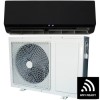 GRADE A1 - 24000 BTU Black Hitachi Powered Smart Wall Mounted Split Air Conditioner with Heat Pump 5 meters pip