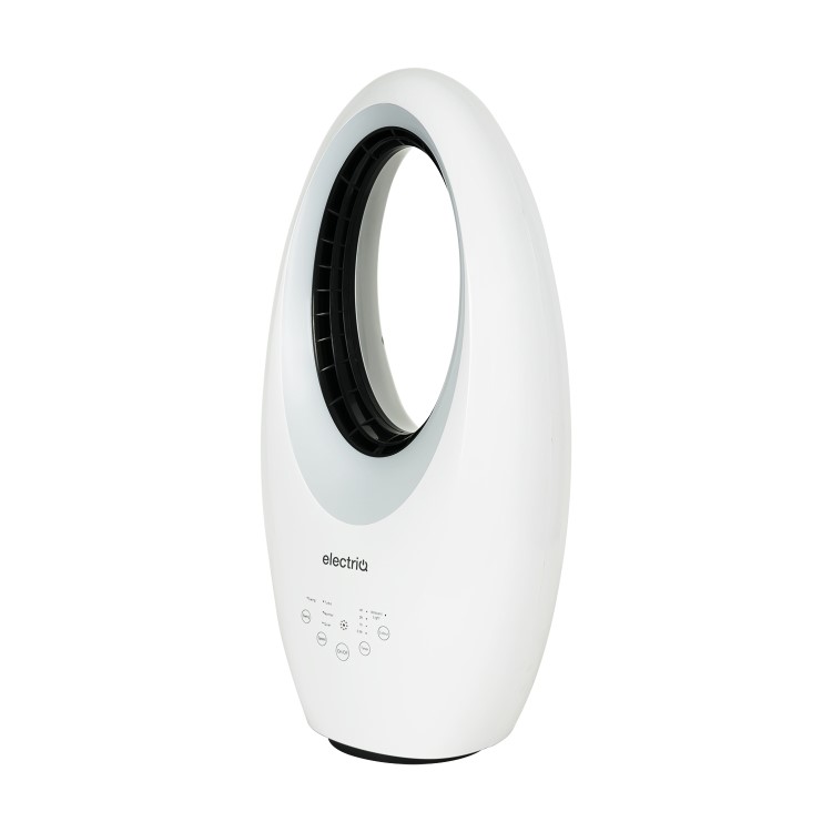 GRADE A1 - electriQ eiQ-AM07 Quiet 24 inch Bladeless Tower Fan with Mood Light
