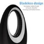 GRADE A1 - electriQ eiQ-AM07B 24 inch Bladeless Quiet Tower Fan with Mood Light - Black