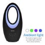 GRADE A1 - electriQ eiQ-AM07B 24 inch Bladeless Quiet Tower Fan with Mood Light - Black