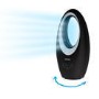 GRADE A1 - electriQ eiQ-AM07B 24 inch Bladeless Quiet Tower Fan with Mood Light - Black