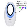 GRADE A1 - electriQ eiQ-AM07 Quiet 24 inch Bladeless Tower Fan with Mood Light
