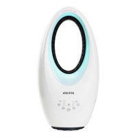 GRADE A1 - electriQ SmartApp Bladeless Fan Cooling and Heating 2kW with Optional Mood Light