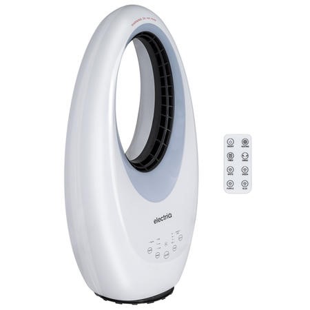 Buy electriQ 24 Inch Smart Quiet Bladeless Tower Fan and Heater with Mood  Light - White from Aircon Direct