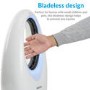 GRADE A1 - electriQ SmartApp Bladeless Fan Cooling and Heating 2kW with Optional Mood Light