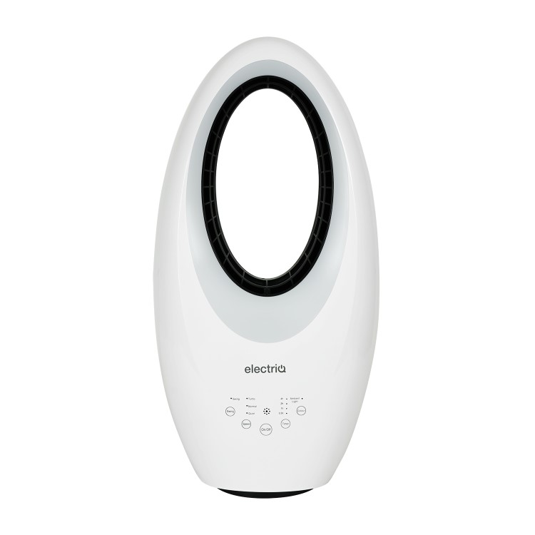 GRADE A1 - electriQ eiQ-AM07 Quiet 24 inch Bladeless Tower Fan with Mood Light