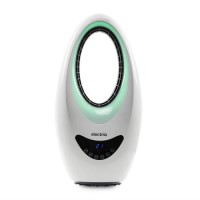 electriQ 24 Inch Bladeless Tower Fan with Mood Light - Black