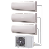 GRADE A1 - Multi-split 27000 BTU Inverter Air Conditioner system with three 9000 BTU indoor units to a single outdoor unit