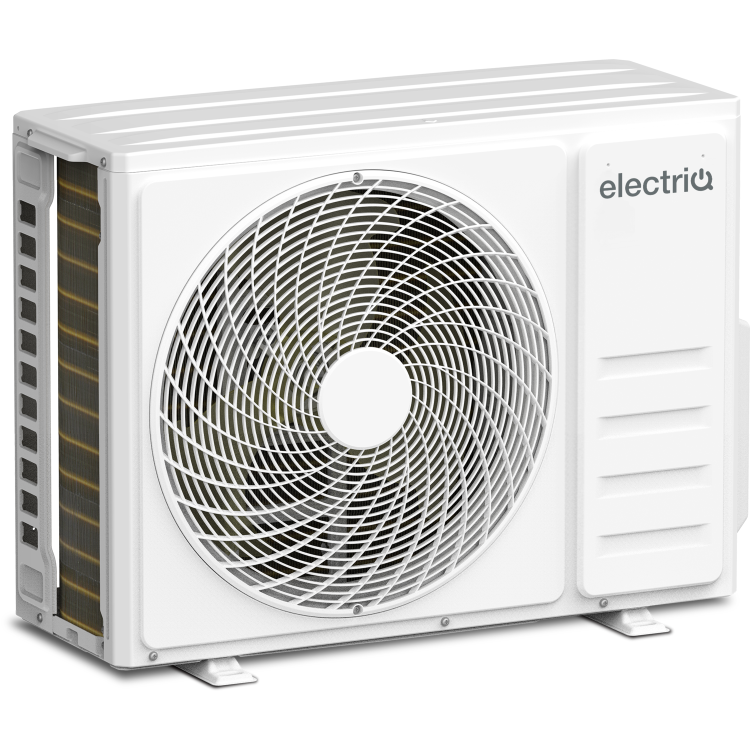 electriQ iQool Multi-Split 2 x 12000 BTU Smart Wall Mounted Air Conditioner with Heat Pump - Pipe Kits Included - Black