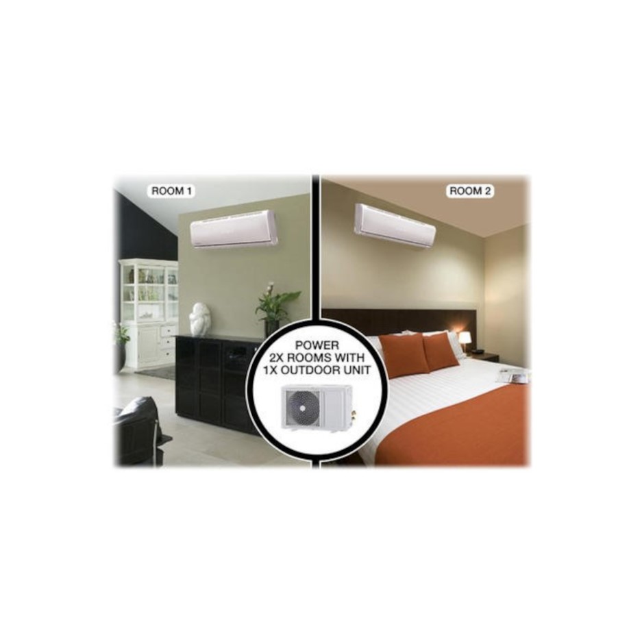 Buy electriQ MultiSplit 2x 12000 BTU WiFi Smart A++ Wall Air
