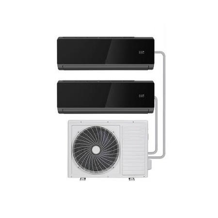 Multi Split 18000 Btu Black Smartapp Wifi Inverter Wall Air Conditioner With Two 9000 Indoor Units To A Single Outdoor From Aircon Direct - 10000 Btu Air Conditioner Wall Unit Multi Split 18000 Btu Black Smartapp Wifi Inverter Wall Air Conditioner With Two 9000 Indoor Units To A Single Outdoor From Aircon Direct - 10000 Btu Air Conditioner Wall Unit