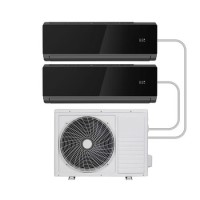 electriQ iQool Multi-Split 2 x 9000 BTU Smart Wall Mounted Heat Pump Air Conditioner Bundle - Two Indoor Units Single Outdoor Unit and Pipe Kits Included - Black electriQ iQool Multi-Split 2 x 9000 BTU Smart Wall Mounted Heat Pump Air Conditioner Bundle - Two Indoor Units Single Outdoor Unit and Pipe Kits Included - Black