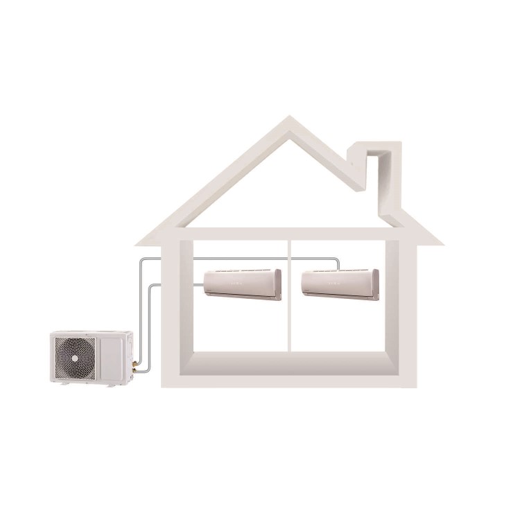 electriQ 2 x 9000 BTU Wall Monted Air Conditioner with Heating Function