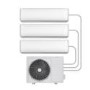 Refurbished electriQ Iqool Multi-Split 3 x 9000 BTU Smart Wall Mounted Heat Pump Air Conditioner Bundle - Pipe Kits Included
