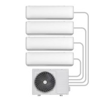Refurbished electriQ iQool Multi-Split 4 x 12000 BTU Smart Wall Mounted Air Conditioner with Heat Pump - Pipe Kits Included
