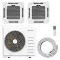 iQool-C2MSC3SPM electriQ iQool Multi-Split 1 x 18000 BTU / 1 x 12000 BTU Smart Ceiling Cassette Air Conditioner with Heat Pump - 5m Pipe Kit Included