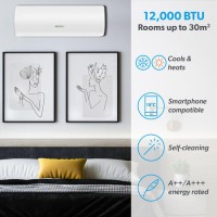 Refurbished iQool Plus 12000 BTU Smart A+++ Wall Split Air Conditioner with Heat Pump and 5-Metre Pipe Kit Included