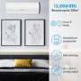 Refurbished electriQ 12000 BTU WIFI Smart A+++ easy-fit DC Inverter Wall Split Air Conditioner with Heat Pump & 5m Pipe Kit